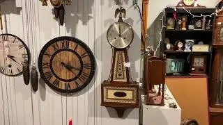 Seth Thomas Banjo Wall Clock strikes 12 PM