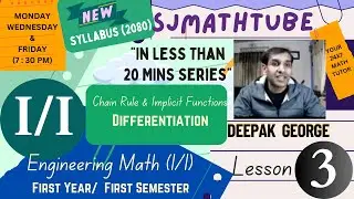 Chain Rule & Implicit Functions (I/I) (New Syllabus TU 2080)"IN LESS THAN 20 MINUTES SERIES"- 3