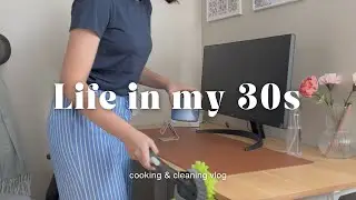 Relaxing home vlog 🏡 Cleaning my WFH office 👩🏻‍💻 Cooking soup & salad 🥗