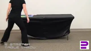 Stretch Fabric Table Throw Set Up - Fast, Custom, Flexible Table Throws
