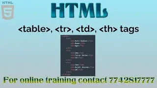 tables in html | what is table tag and how to use it