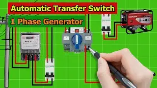 Automatic Transfer Switch Generator 1 Phase Circuit Diagram - Simple to make.