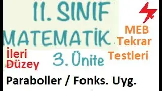 11. Sınıf MEB Tekrar Testi 3. ünite ileri düzey matematik | Paraboller | eba | meb tekrar testleri