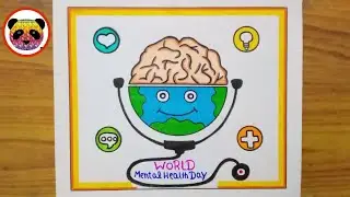 world mental health day drawing / world mental health day poster / world mental health drawing easy