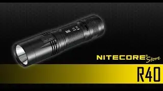 (Discontinued) NITECORE R40 1000 Lumen Inductive Charging Flashlight w/ Desktop, Wall Mount Cradle