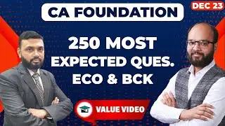 250 Most Expected Questions ECO CA Foundation June 24 | Most Important Questions of ECO
