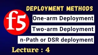 Lecture #4 || F5 Load Balancer Deployment Methods in English || One Arm | Two Arm | nPath DSR |