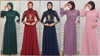 Muhteşem Tesettür Abiye Modelleri 2022 yeni sezon Poplin Moda Düğün Abiyeleri Part 14