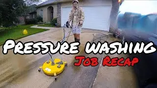 $650 PRESSURE WASHING JOB RECAP (TIME LAPSED) Ep. 19 Brick Wall/ Pavement Wash Pt. 1