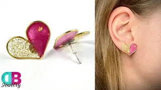 My Secret to Creating Stunning Heart Earrings Using UV Resin - DIY UV Resin Earrings