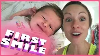 JULIET'S FIRST SMILE CAUGHT ON CAMERA! | Sam & Nia