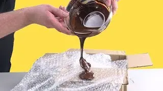 Coloque chocolate no plástico-bolha: o resultado é incrível!