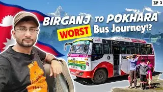 Pokhara Bus Journey | Birganj to Pokhara at ₹870/- | Nepal Local Bus Service | 🇳🇵 Nepal Tour