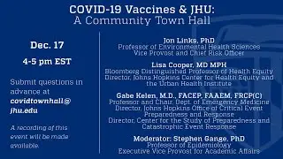 Johns Hopkins University Town Hall on COVID-19 Vaccines