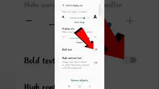 Phone Me Bold Text Kaise Kare | How To Enable Bold Text On Mobile | 