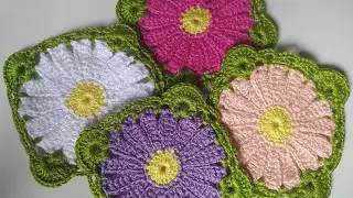 🌺Sousplat para copo margarida silvestre🌼