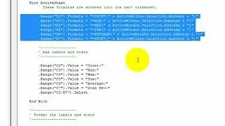 VBA Excel Selecting and Formatting Ranges