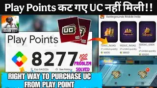 Google Play Points Bgmi UC Purchase But Not Received Problem 🤔 | Play Points Se UC Kaise Le 2025 |