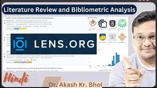 The Lens || Bibliometric Analysis and Literature Review using the Lens.org || Hindi