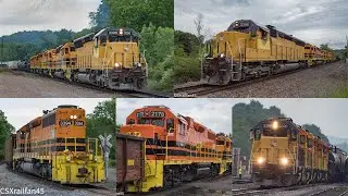 Ex UP SD45 on the Buffalo & Pittsburgh Railroad! All EMD Action!