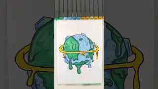 Рисую Землю в Стиле drip🌏 