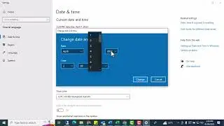 Manual Date and Time changing in Window 10