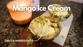 3 Ingredient Creamy Mango Ice Cream Recipe | Homemade Ice Cream!