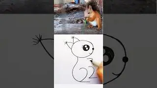 рисуем 🐿️ белочку, уроки рисования