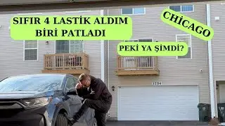 Dört Lastik Aldim biri patladi.Amerikanin güzel tarafi.#chicago