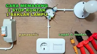 how to install 1 socket and 1 light switch