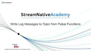 Write Log Messages to Topic From Pulsar Functions