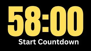 58 Minute Timer │ Countdown Timer 58 Minute │ Silent Timer