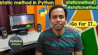 static method in Python | Python Tutorial | using decorator | Python Language | built-in function