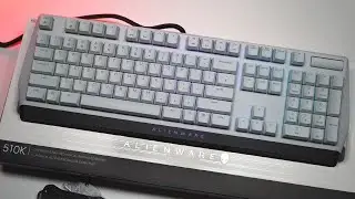 Unboxing Dell Alienware 510K RGB Mechanical Gaming Keyboard in Lunar White