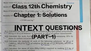 solutions class 12th chemistry NCERT intext questions || #chemistry #neet  #jeemains #jee