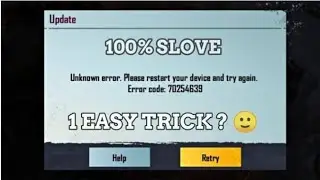 Pubg Unknown Error Please Restart Your Device || Pubg Mobile Problem Fix