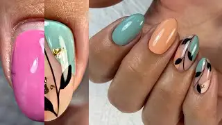 ОЧЕНЬ простой дизайн ногтей. Быстрый дизайн. Дизайн для начинающих. Тёплая осень