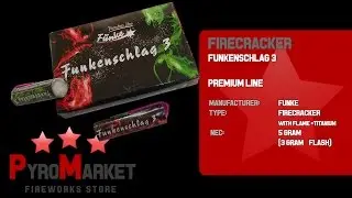 Funke Funkenschlag 3 / Titan Böller mit Bengal / Firecracker with flame / CE F3 / @ PYROMARKET PL