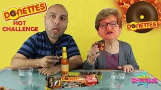 HOT DONUTS CHALLENGE! Jordi vs. Grandma!
