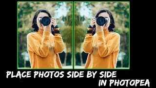 How to place photos side by side using Photopea