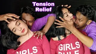 Tension Headaches Relief Massage For Women | Head Scratching ASMR Sound | Neck and Ear Cracking