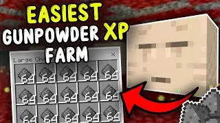 EASIEST GUNPOWDER XP Farm Minecraft Bedrock 1.21/26.1+!