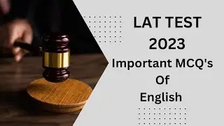 Most Repeated MCQ's For LAT 2023 English | Law Admission Test 2023 | LAT Preparation 2023