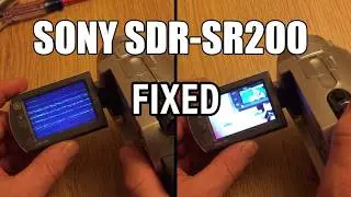 SONY SDR-SR200 doesn't show the picture. How to repair broken camera. Fix LCD monitor