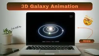 🤯 3D Galaxy Animation in HTML & CSS | Space Orbit Effect Tutorial 🌌 | Code With Me