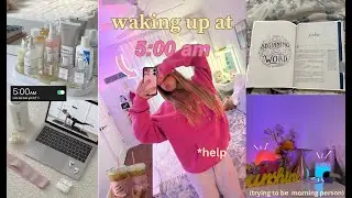 Waking up at 5 am+ being as productive as I can *help (trying to be a morning person) 🌞💐✨🎀