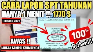 cara lapor spt tahunan pribadi online 2023 || cara lapor pajak djp online 2023 lewat hp || 1770 S