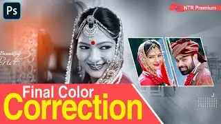 how to color correction in final photo album in Photoshop