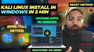 🚀 Kali Linux Installation in Windows in 5 Mins | WSL Tutorial 2024 🔐 | Hack Like a Pro! 💻🔥(Hindi)