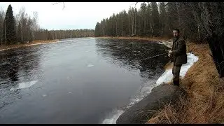 Рыбалка в Карелии на реке Шуя в Декабре 2019/Зимний спиннинг/Готовка на огне/выпивка 18+)